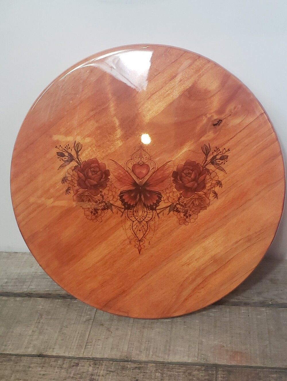 ARTISAN Handmade Wood Lazy Susan Charcuterie Serving Board
